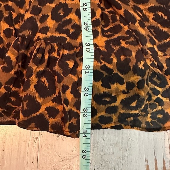 Whistles Classic Leopard Shirred Long Sleeve Mini Dress Size US 4 - Picture 11 of 11